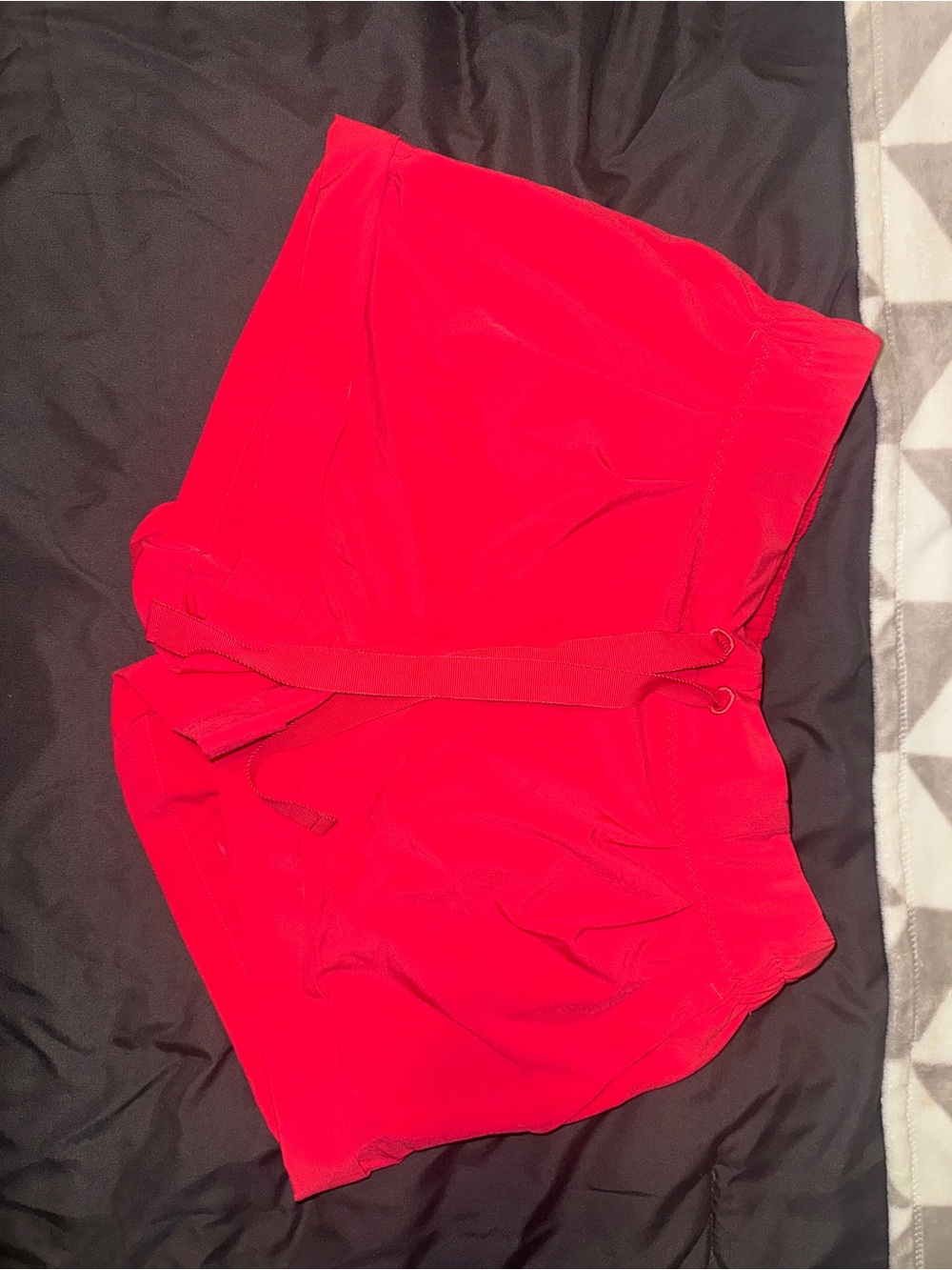 lululemon athletica bright pink (showing red in pics) women's athletic shorts